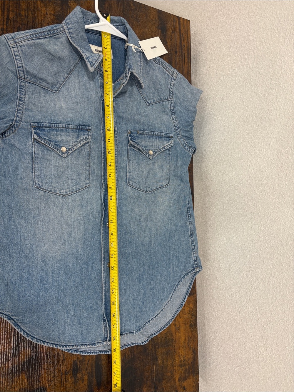 Buck Mason Women’s Rodeo Queen Western Denim Shirt Small NWD - Picture 7 of 11